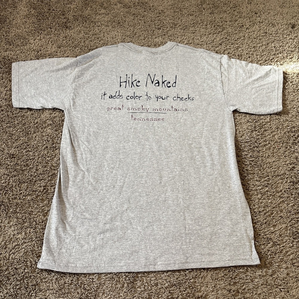Vintage Quote Funny T Shirt Tee Large L Rocky Hike Naked‎ Outdoors Graphic Joke